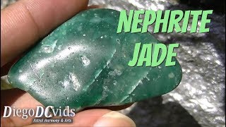 Nephrite jade gemstone  Ca2MgFe2 5OHlSi4O112  Jade [upl. by Hennebery]