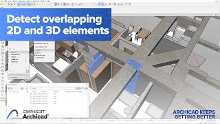 Check for Overlapping Elements Effortlessly with Archicad [upl. by Shanney477]