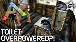 TOILET OVERPOWERED  HARPOON GUN MOTORBOAT TOILET in ARK Survival Evolved  ARK NEW UPDATE 258 [upl. by Emlyn]