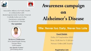 Know about Alzheimers Disease  World Alzheimers Day 21 September worldexplorerindia [upl. by Elleoj626]