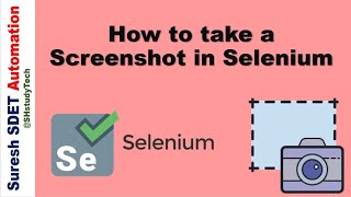 How to Take Screenshot using Selenium WebDriver  Capture Screen with Selenium  SDET [upl. by Koerlin]