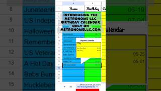 Dynamic Birthday Calendar Available Now eventplanner birthdaycard googlesheets ecards calendar [upl. by Meece]