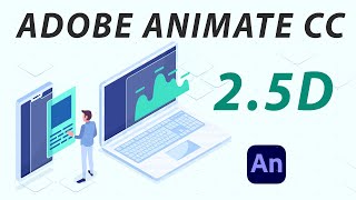 ADOBE ANIMATE CC 2024 TUTORIAL  25D ANIMATION  HTML5 ANIMATED BANNER [upl. by Onairda639]