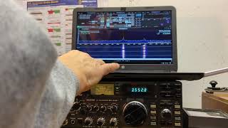 SDRPlay RSP1A panadapter with 39 year old ICOM 740 [upl. by Larkin]