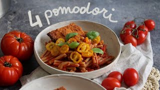 Pasta ai 4 pomodori  Ricetta facile e gustosa [upl. by Zina]