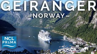 CRUISING GEIRANGER FJORD IN NORWAY  NORWEGIAN PRIMA CRUISE VLOG [upl. by Walton]