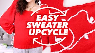 Ugly Christmas Sweater DIY  Poshmark Upcycle [upl. by Sosna]