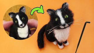 Transform your Needle Felted Cat by Attaching Fur [upl. by Orel139]