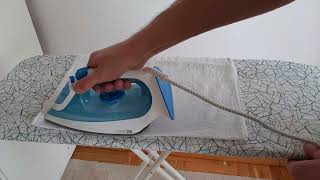 Braun TexStyle 3 SI3053BL  ironing ikea cotton pillow cases on ikea ironing board [upl. by Hugh]