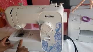 How to thread Brother LX 3817 sewing machine and how to replace needle and presser foot [upl. by Innes]