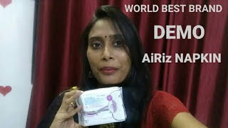 TIENS AiRiz  SANITARY NAPKINWORLD BEST BRAND NEGETIVE ION OXYGEN DEMODAy And NIGHT Napkins [upl. by Jumbala148]