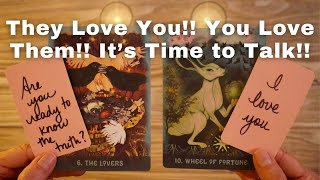 LOVE TAROT TODAY THEY LOVE YOU YOU LOVE THEM ITS TIME TO TALK ❤️ [upl. by Enelym]