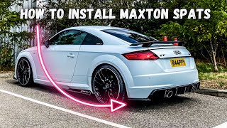 Audi TT MK3 Maxton Design rear side splitters custom installed around Rieger diffuser How to guide [upl. by Fernandez]