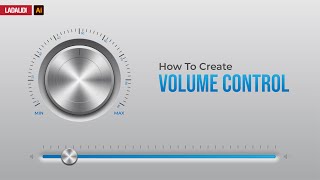 How to Create Volume Controller with Skeuomorphism Style in Adobe Illustrator Tutorial [upl. by Lark]