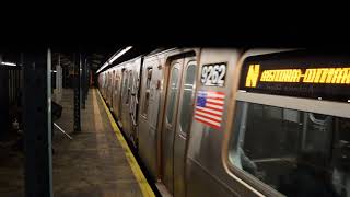 AstoriaDitmars Boulevardbound R160A2 N train leaving Astoria Boulevard [upl. by Engen457]