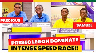 Wow 🤯 Presec Legon and Pope John SHS In Hottest Speed Race 🫳🔥NSMQ QUARTERFINALS [upl. by Guerra60]