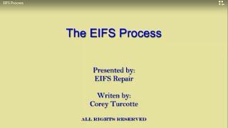 The EIFS Process [upl. by Zetrom]