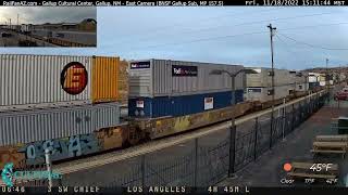 BNSF 7153 leads an intermodal in Gallup NM [upl. by Asina267]