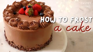 How To Frost A Cake Beginners tips for any frosting🎂 [upl. by Sharai229]