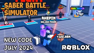 Roblox Saber Battle Simulator New Codes July 2024 [upl. by Hebner503]