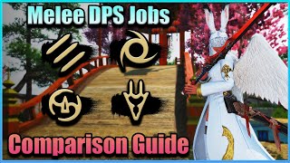 FFXIV Melee DPS Comparison Guide  Monk Dragoon Ninja and Samurai [upl. by Eissed]