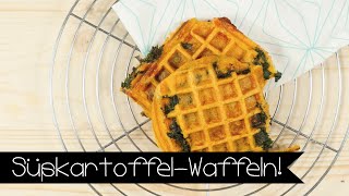 WAFFELN AUS SÜSSKARTOFFELN I BACKEN I KINNERTiED FOOD [upl. by Yole744]