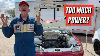 Ridiculous Supercharged J Swapped Civic EG Hits the Drag Strip [upl. by Melone726]