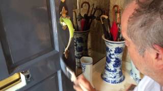 How to Paint Around Tricky Door Handles with HighGloss Oil Paint [upl. by Quillan]