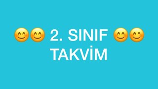 2 SINIF TAKVİM [upl. by Aihseken]