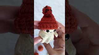 Crochet hat with pompon for amigurumi baby ghost [upl. by Pinchas]