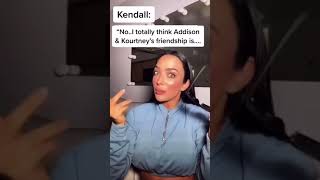 Kendall Jenner on Addison Rae amp Kourtney Kardashian’s Friendship [upl. by Hayley]