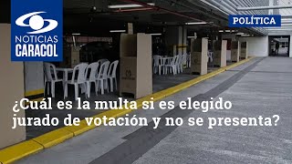 ¿Cuál es la multa si es elegido jurado de votación y no se presenta [upl. by Alac878]