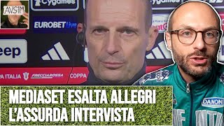 La patetica intervista ad Allegri su Sport Mediaset dopo JuventusFrosinone 40  Avsim Out [upl. by Adneram994]