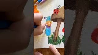 Coloring with oil pastel and color pencil coloring coloringpages shorts oilpastel colorpencil [upl. by Akzseinga148]