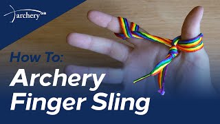 How To Make Your Own Archery Finger Sling Easy Tutorial [upl. by Lelia916]