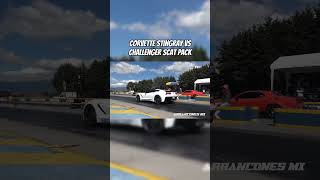 Corvette Stingray vs Challenger Scat Pack arrancones [upl. by Nahtnaoj]