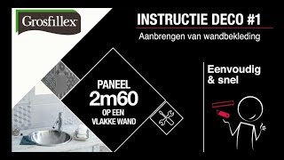 Instructie paneel 260cm Grosfillex op een vlakke wand [upl. by Angid]