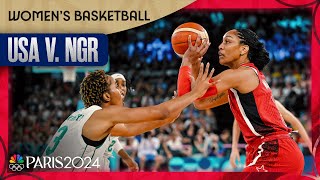 US women BREEZE into basketball semis with easy win over Nigeria  Paris Olympics  NBC Sports [upl. by Burget]