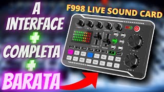 Aprenda tudo sobre a interface de áudio F998 LIVE SOUND CARD [upl. by Aitsirk]