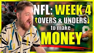 NFL WEEK 4 OVERUNDERS TO BET [upl. by Eerized]