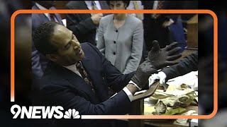 OJ Simpson puts on gloves in court [upl. by Schlenger817]