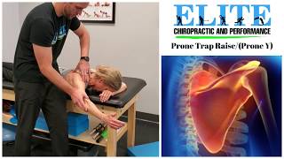 Chesterfield Chiropractor Treats Shoulder Pain with Exercise  Prone Trap Raise [upl. by Radnaskela]