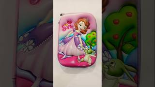 Princess sofia jumbo pencil box with filling stationery stationery schoolsupplies cutestationary [upl. by Bourgeois]