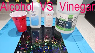 Alcohol VS White Vinegar  Testing Cleaners on 3D Effects plate [upl. by Aruabea]