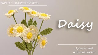 How To Crochet Daisy  Detailed Crochet Tutorial [upl. by Par]