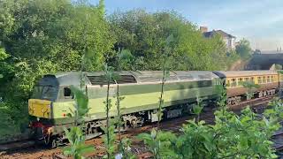 47773  D1755 with horn pulling Clun Castle and empty coaching stock from Plymouth to Laira Depot [upl. by Creath113]