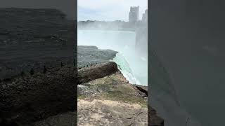 Niagara Falls US Horseshoe Falls  Hornblower Boat [upl. by Nnylaf]