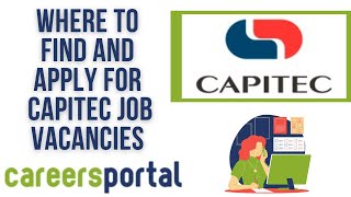 Where To Find amp Apply For Capitec Job Vacancies  Careers Portal [upl. by Sal]