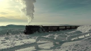 Mit dem Dampfzug bei herrlichem Winterwetter auf den Brocken [upl. by Wyn]