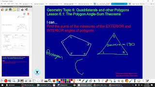 1021 Geo Lab 61 Polygon Interior Angle Sums [upl. by Northrop573]